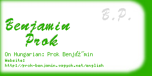 benjamin prok business card